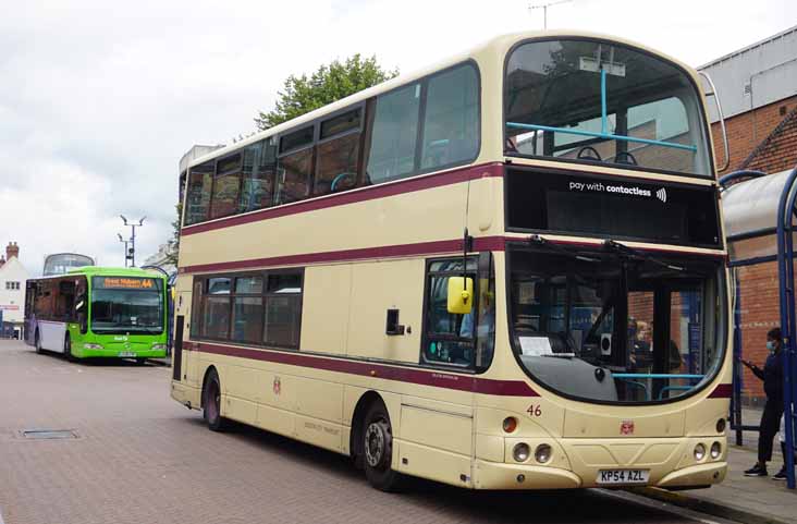 First Worcester Volvo B7TL Wright Eclipse Gemini 32646 & Mercedes Citaro 64046